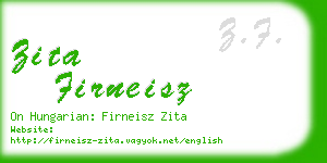 zita firneisz business card